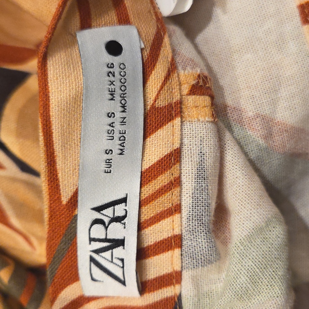 BRAND NEW WOMEN'S ZARA RUFFLE LAYERED LINEN MAXI SKIRT SIZE S $90 MULTICOLORED - Picture 6 of 6
